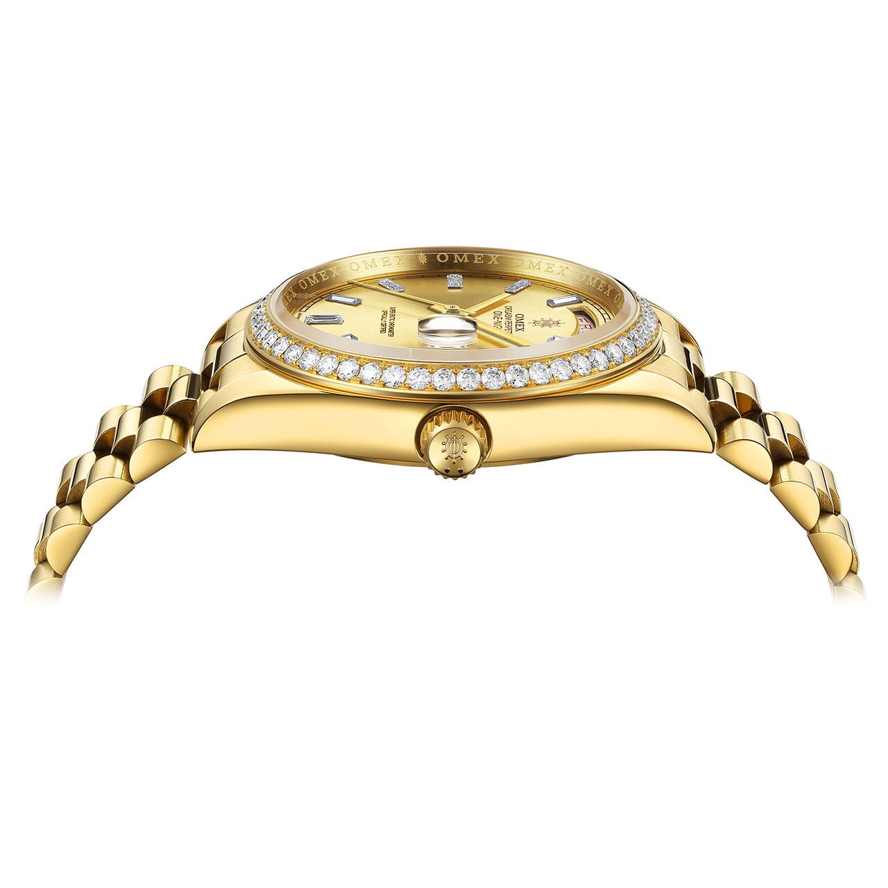【スペシャルカスタムモデル】OMEX ワンナイト オートマチック モアサナイトカスタム ゴールド×ゴールド