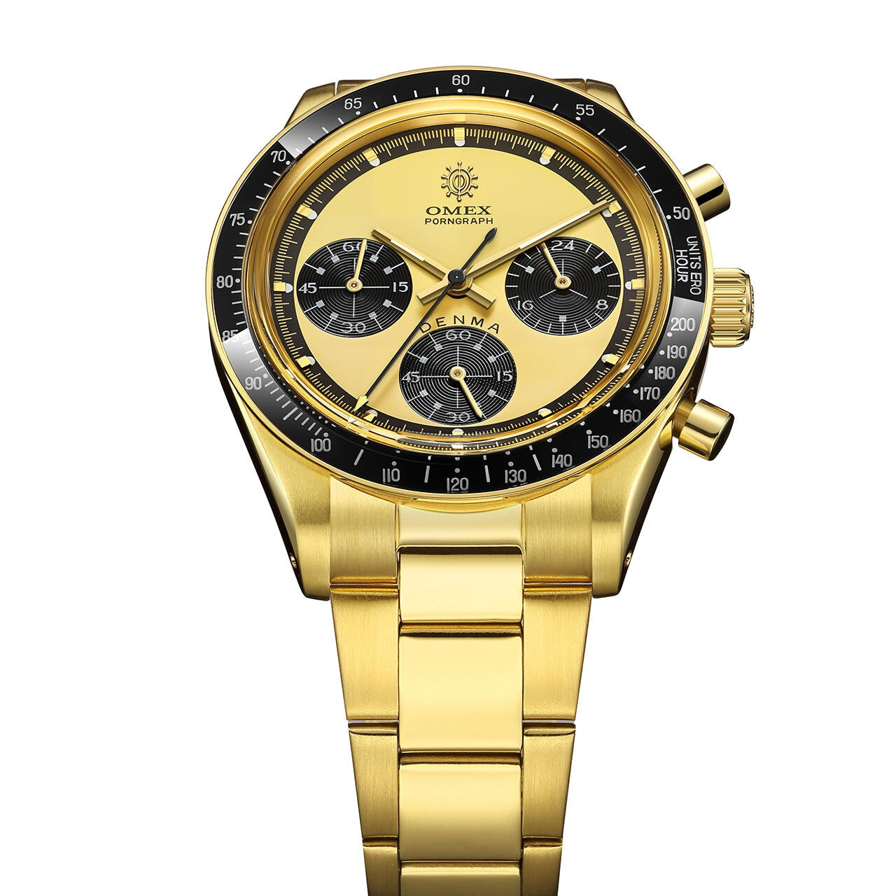 【レビュー特典付き】OMEX DENMA ヴィンテージモデル 珍宝ソーニューマンゴールド×ゴールド(ブラックベゼル)