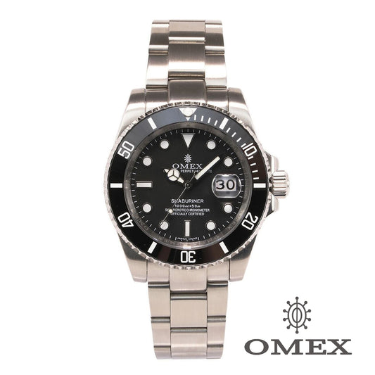 【レビュー特典付き】OMEX シャブリーナ オートマチック シルバー×ブラック