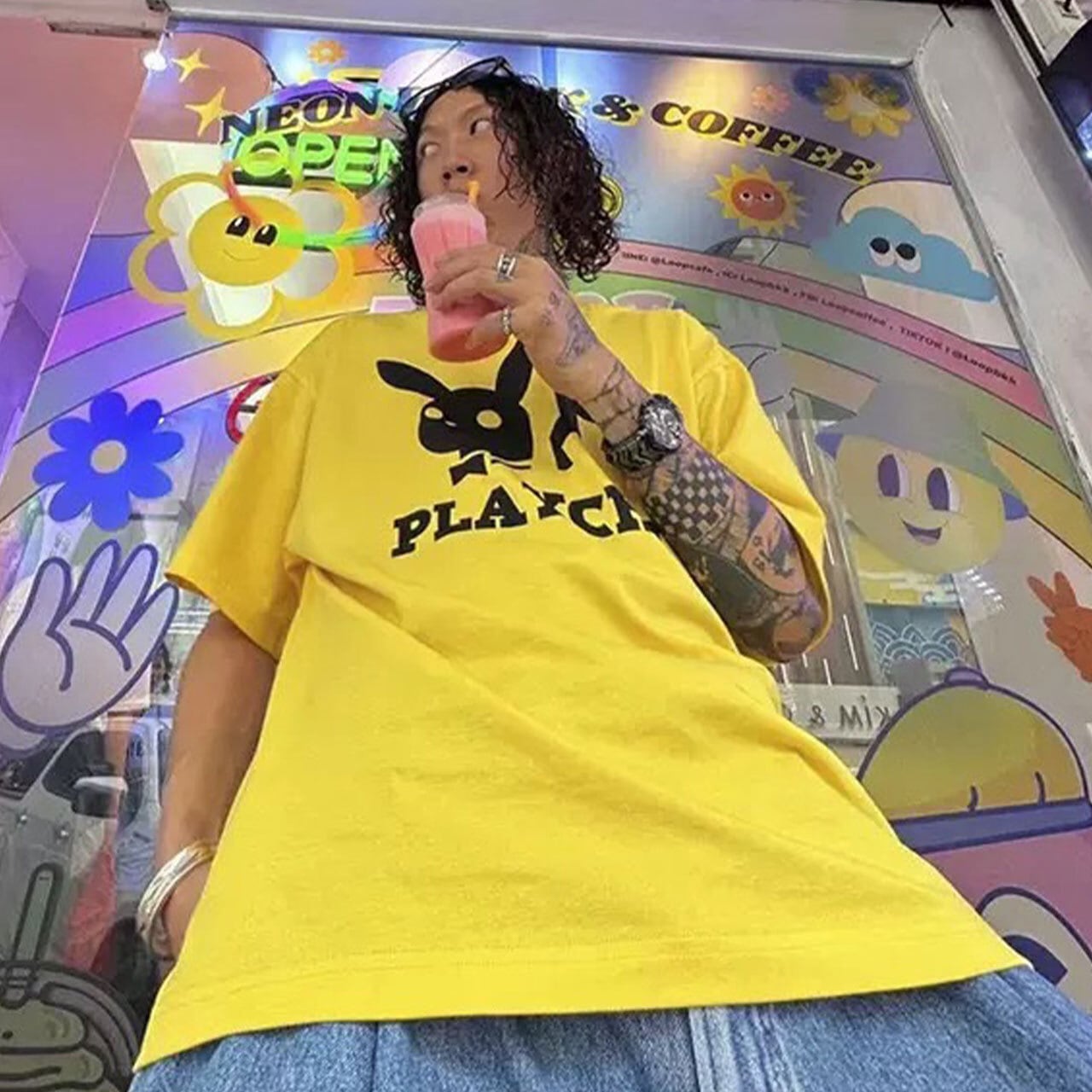 PLAYCHU Tシャツ 全2色【ご注文から2~4週間前後での発送】