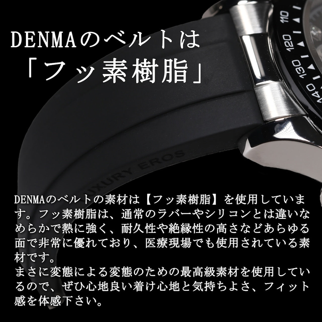 OMEX ラバーベルト(DENMA、GMT、シャブリーナ等ラグ幅20mm対応対応)
