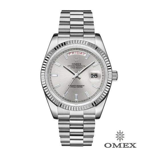 【レビュー特典付き】OMEX ワンナイト オートマチック シルバー×シルバー