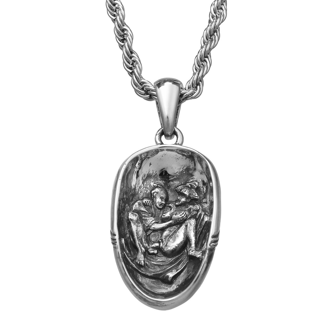 《受注販売》シルバー(Silver925)能面 ネックレス チャーム ※納期:約2~4週間