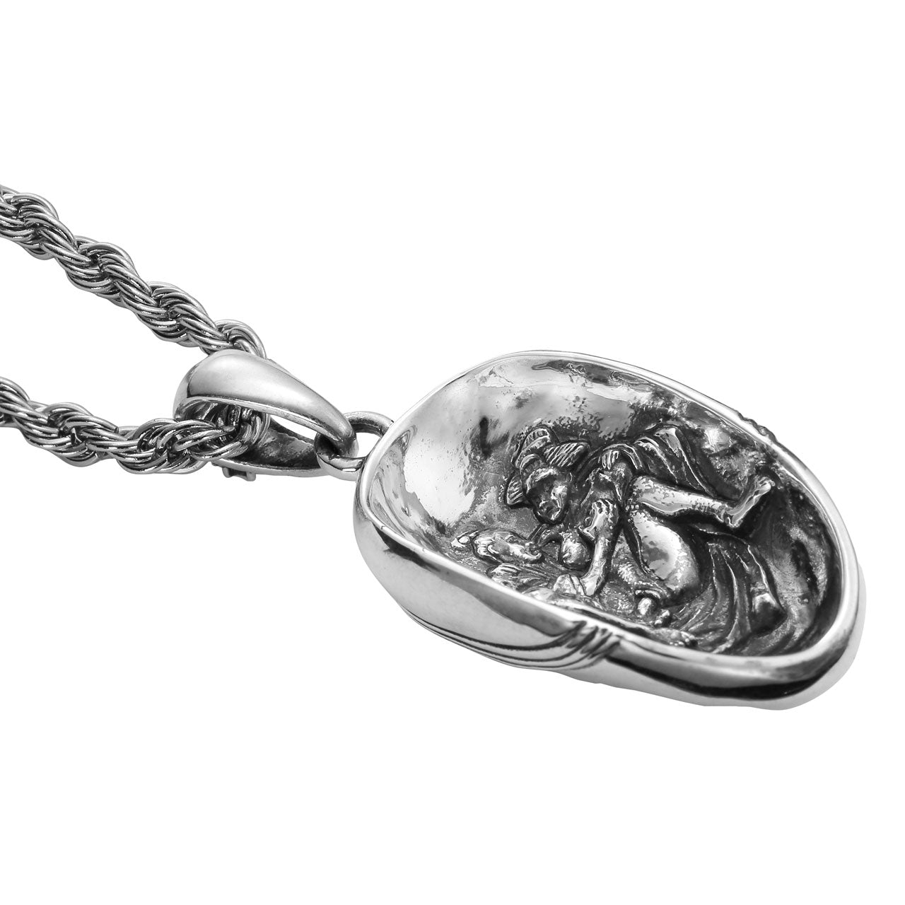 《受注販売》シルバー(Silver925)能面 ネックレス チャーム ※納期:約2~4週間