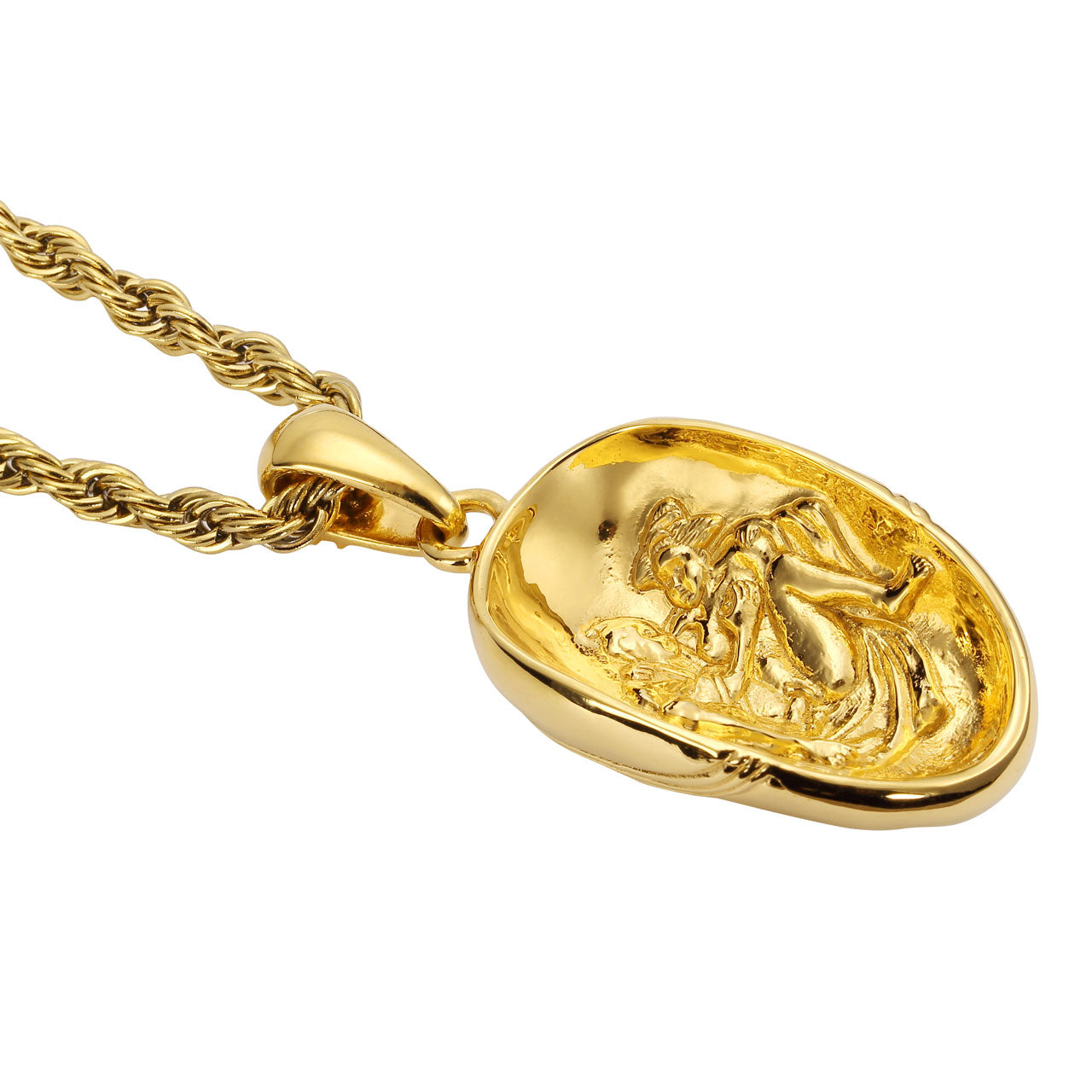 《受注販売》ゴールド(Silver925/K18GP) 能面 ネックレス チャーム ※納期:約2~4週間