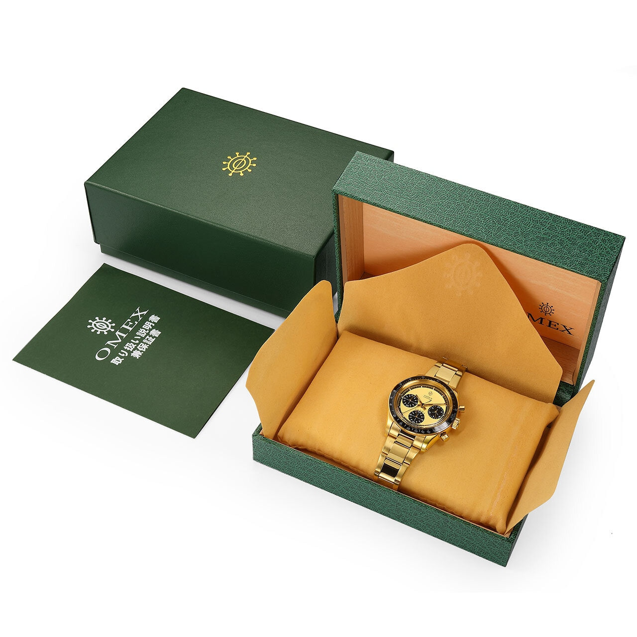 【レビュー特典付き】OMEX DENMA ヴィンテージモデル 珍宝ソーニューマンゴールド×ゴールド(ブラックベゼル)