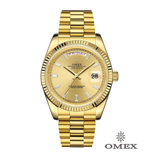 【レビュー特典付き】OMEX ワンナイト オートマチック ゴールド×ゴールド
