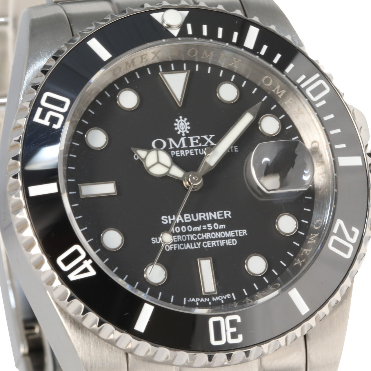 【レビュー特典付き】OMEX シャブリーナ オートマチック シルバー×ブラック