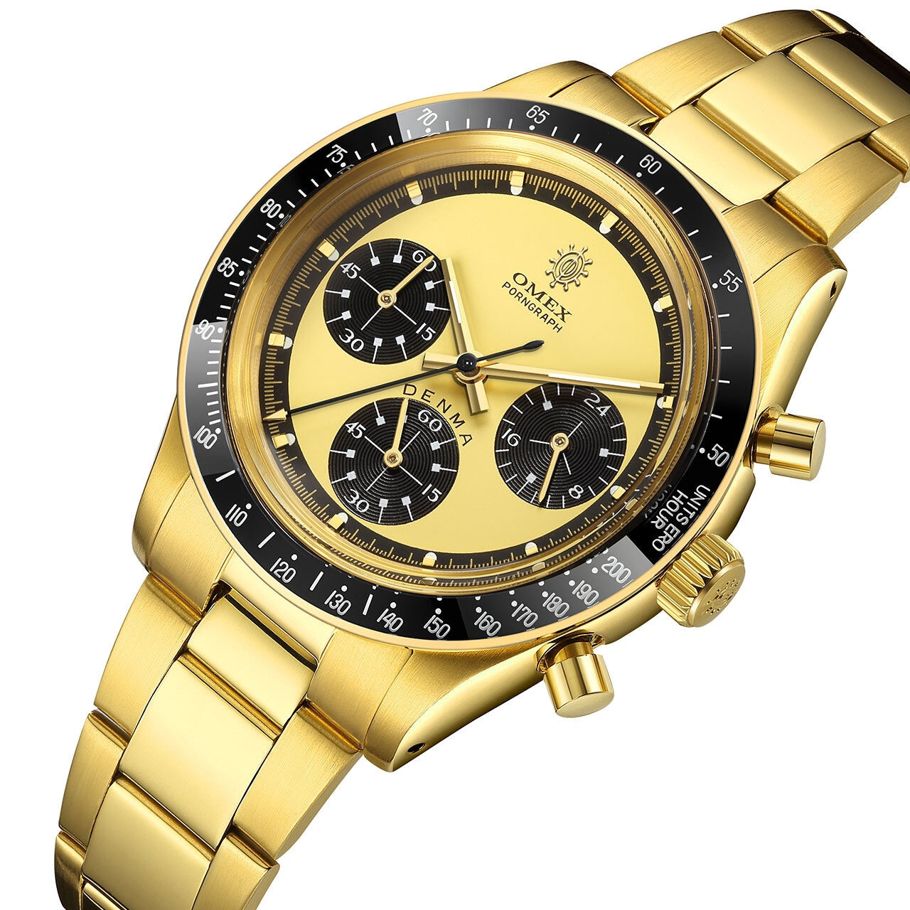 【レビュー特典付き】OMEX DENMA ヴィンテージモデル 珍宝ソーニューマンゴールド×ゴールド(ブラックベゼル)