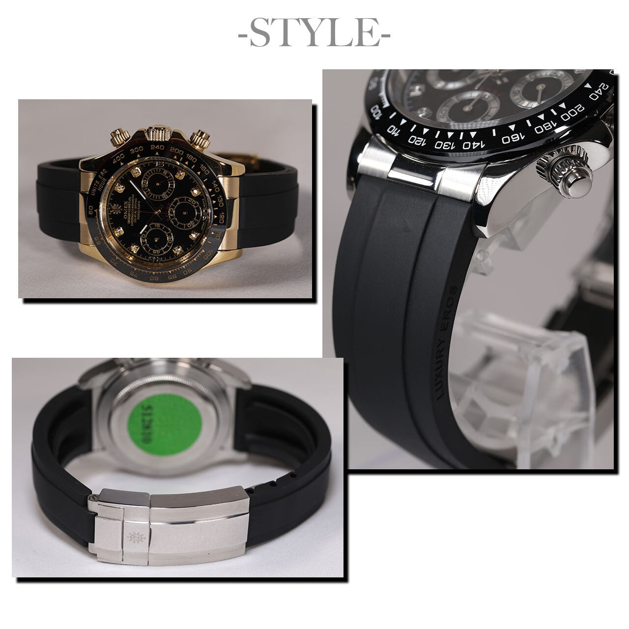 OMEX ラバーベルト(DENMA、GMT、シャブリーナ等ラグ幅20mm対応対応)
