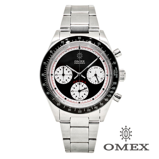 【レビュー特典付き】OMEX DENMA ヴィンテージモデル 珍宝ソーニューマンシルバー×ブラック(ブラックベゼル)