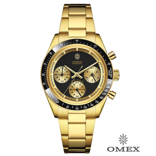 【レビュー特典付き】OMEX DENMA ヴィンテージモデル 珍宝ソーニューマンゴールド×ブラック(ブラックベゼル)