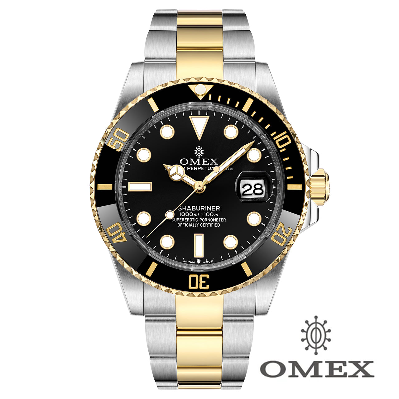 【レビュー特典付き】OMEX シャブリーナ オートマチック コンビ×ブラック