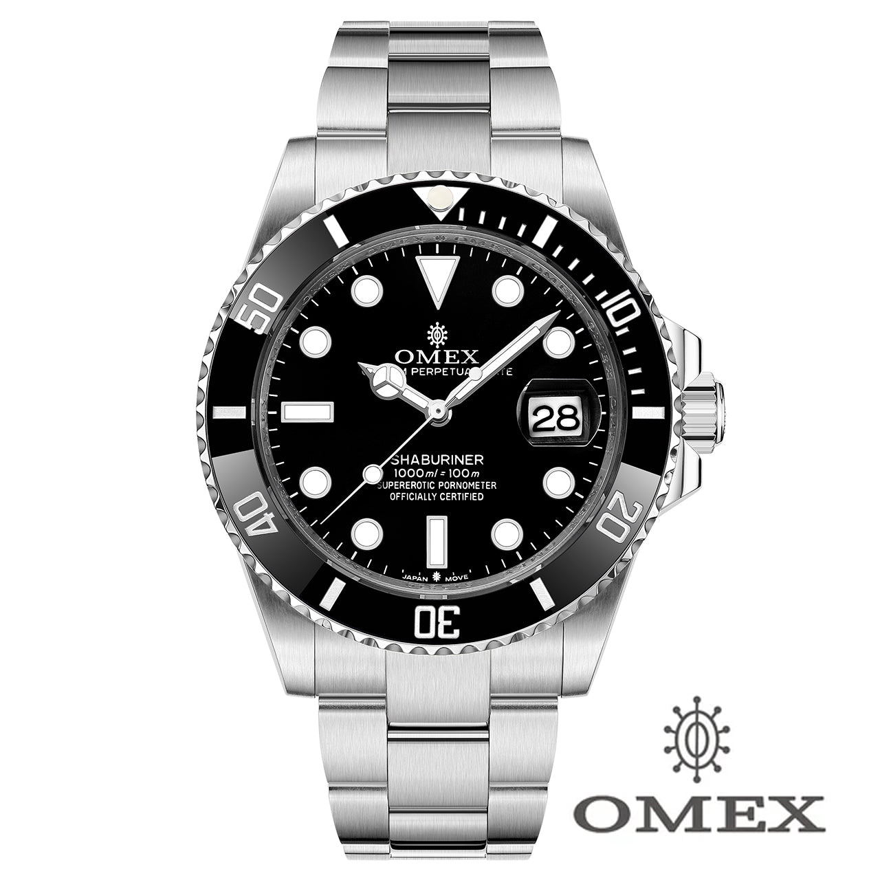 【レビュー特典付き】OMEX シャブリーナ オートマチック シルバー×ブラック