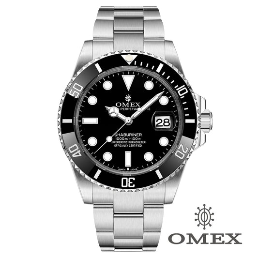 【レビュー特典付き】OMEX シャブリーナ オートマチック シルバー×ブラック