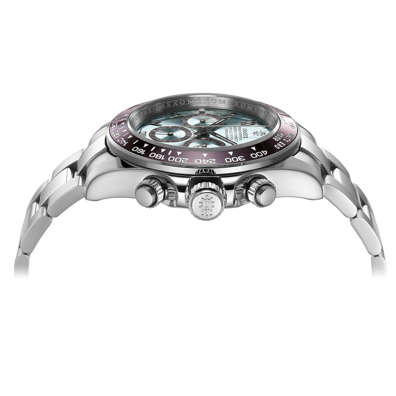 OMEX DENMA ドバイブルー クロノグラフ メンズ 日本製ムーブメント OMEX DENMA｜オメックス デンマ 腕時計【OMECO公式】 – OMECO公式