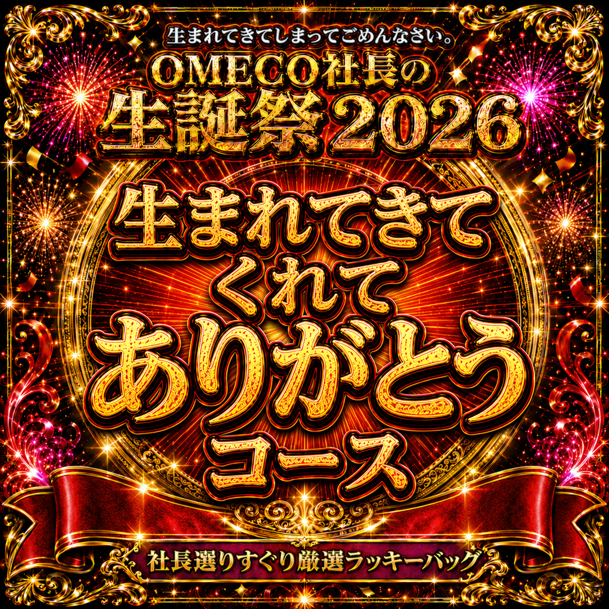 【OMECO社長の生誕祭2026】社長選りすぐり厳選ラッキーバッグ