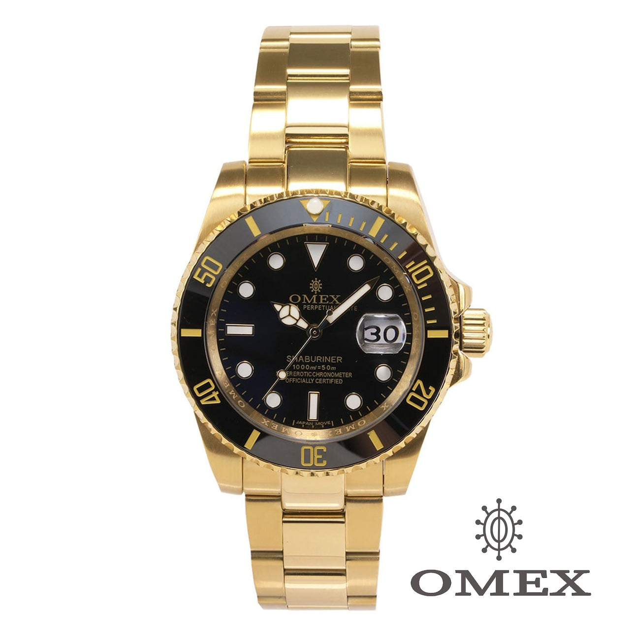 【レビュー特典付き】OMEX シャブリーナ オートマチック ゴールド×ブラック