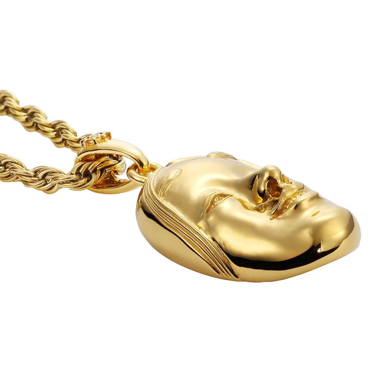 《受注販売》ゴールド（Silver925/K18GP） 能面 ネックレス チャーム ※納期：約2～4週間