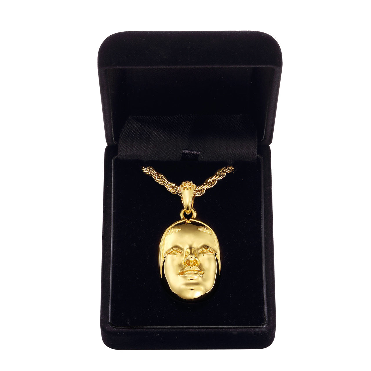 《受注販売》ゴールド（Silver925/K18GP） 能面 ネックレス チャーム ※納期：約2～4週間