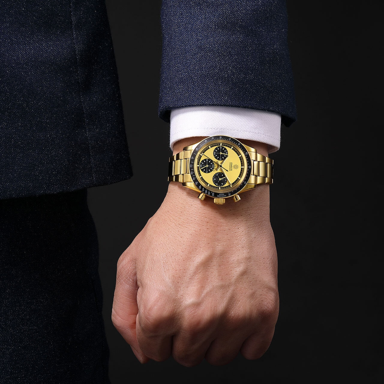 【レビュー特典付き】OMEX DENMA ヴィンテージモデル 珍宝ソーニューマンゴールド×ゴールド(ブラックベゼル)