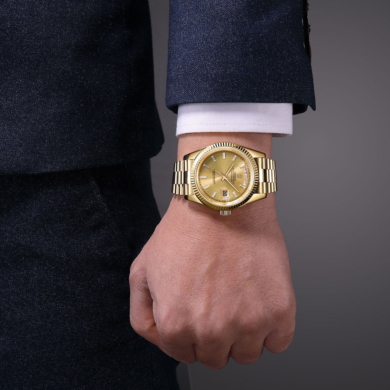 レビュー特典付き】OMEX ワンナイト オートマチック ゴールド×ゴールド